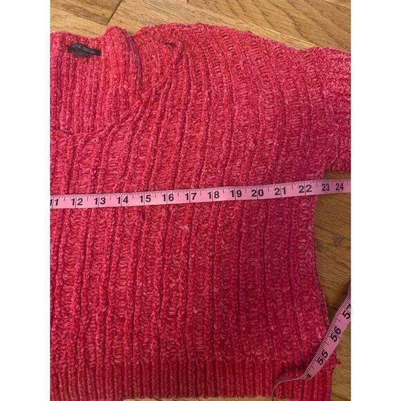 Wild Fable women’s fuchsia v-neck long sleeve cropped knit sweater size large - Picture 6 of 7